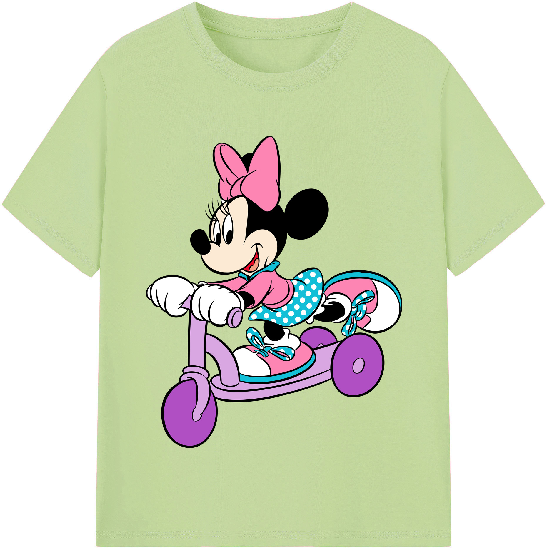 （画像用） ミッキーマウス Mickey Mouse 綿100％半袖Tシャツ（フロントプリント）